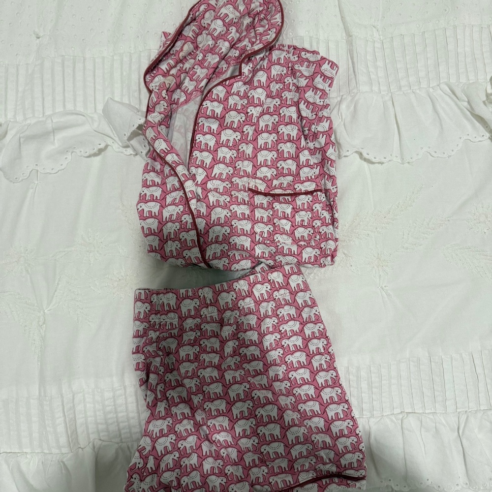 roller rabbit pink Haiti polo pjs